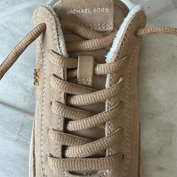 Michael Kors Cody Lace Up -Suede Leather / Camel - Men's Sneakers